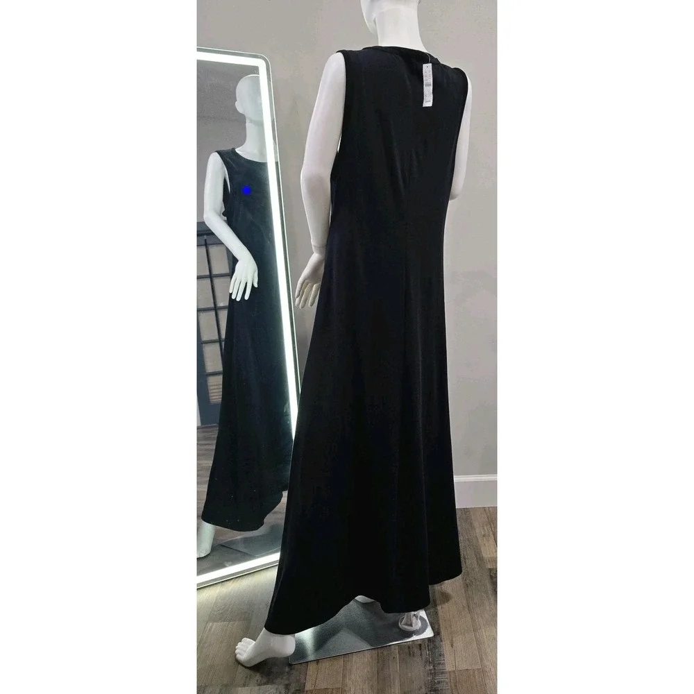 NWT J.Crew Boatneck Maxi Dress‎ Black Size Large 12-14 | Vintage Cotton $128